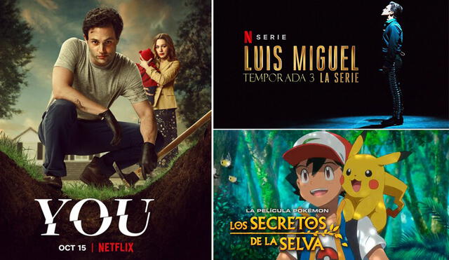 Nuevos estreno para octubre de 2021 son liderados por You 3 y Luis Miguel, la serie 3. Foto: composición/Netflix