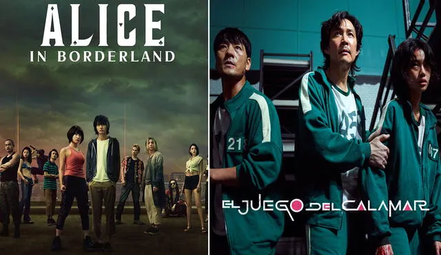 Suid game y Alice in borderland son dos de las series originales de Netflix más vistas del momento. Foto: composición/Netflix