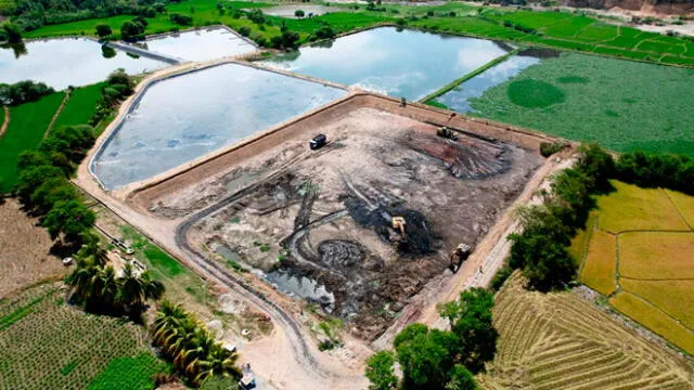 Después de 18 años se realiza trabajos de limpieza de las lagunas de oxidación en Jaén. Foto: OTASS