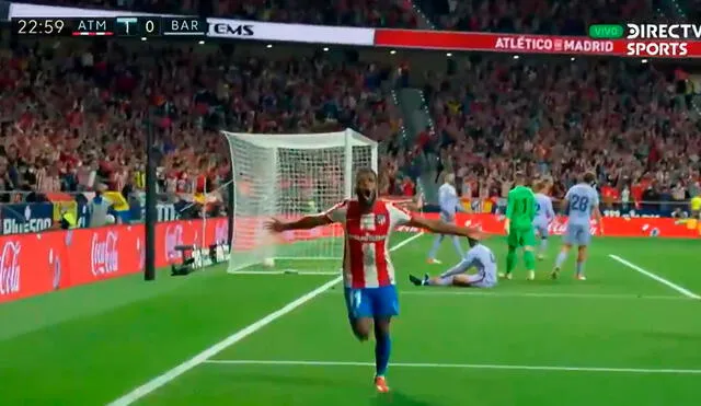 Thomas Lemar anotó ante la salida de  Ter-Stegen. Foto: captura/DirecTV Sports