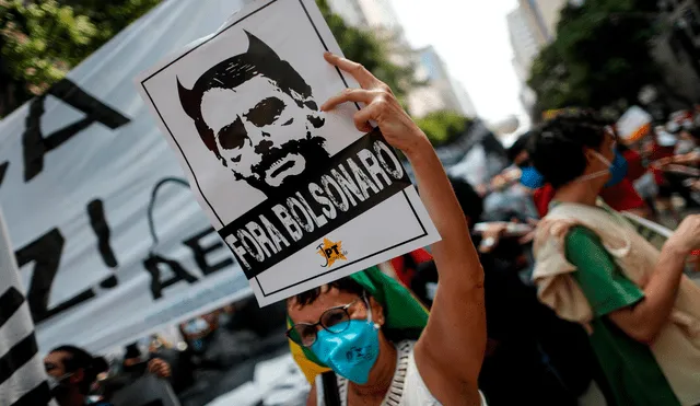 Marchas contra la gestión de Bolsonaro unieron a los partidos nacionales en Brasil. Foto: EFE
