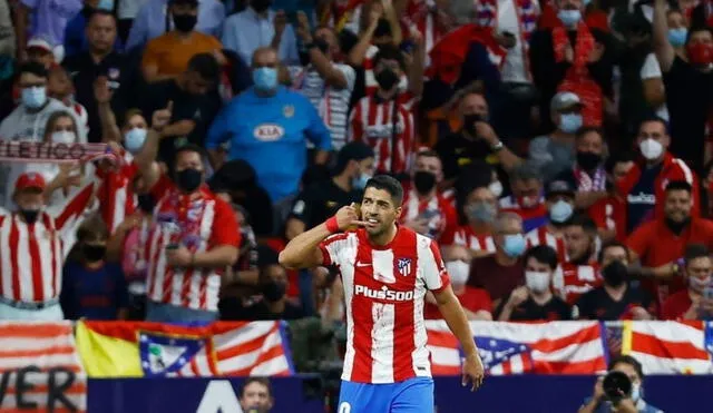 Luis Suárez anotó el segundo gol de Atlético en la victoria ante el Barcelona. Foto: ESPN