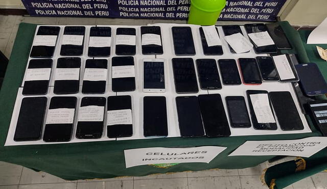 Equipos móviles fueron incautados por la Policía. Foto: PNP