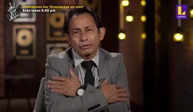 Peter Jiménez se despidió de La Voz senior mediante un video pregrabado. Foto: captura de Latina