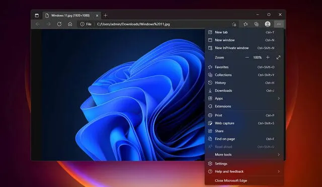 ¡Cuidado, Chrome! Edge tendrá transparencias y más efectos visuales para encajar mejor con Windows 11. Foto: Windows Latest