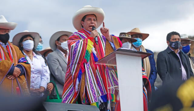 El presidente Pedro Castillo en el lanzamiento de la segunda reforma agraria en Cusco. Foto: Presidencia