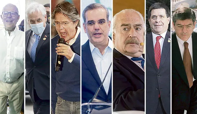 Son catorces líderes latinoamericanos que operaron en paraísos fiscales. Tres presidentes y once exmandatarios: Foto: composición LR