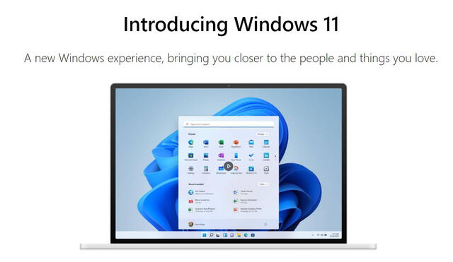 Microsoft decidió adelantar la fecha de lanzamiento de Windows 11, originalmente programada para el martes 5 de octubre. Foto: Microsoft
