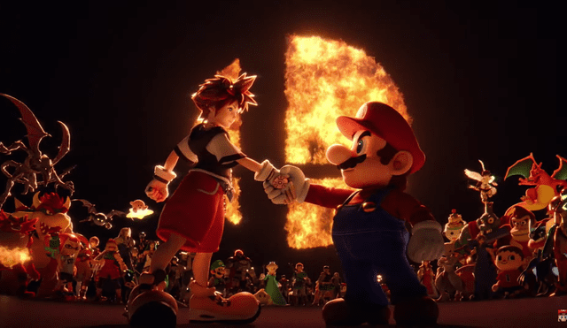 Masahiro Sakurai le da la bienvenida a Sora a Super Smash Bros Ultimate. Foto captura: YouTube - Nintendo