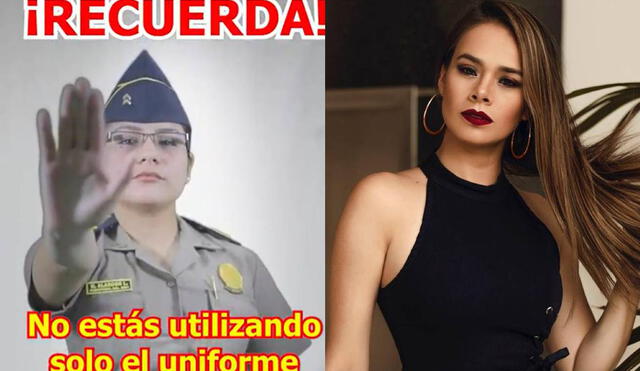 Video de la Policía Nacional del Perú hizo referencia al polémico tiktok de Jossmery Toledo. Foto: composición Tiktok/ Instagram