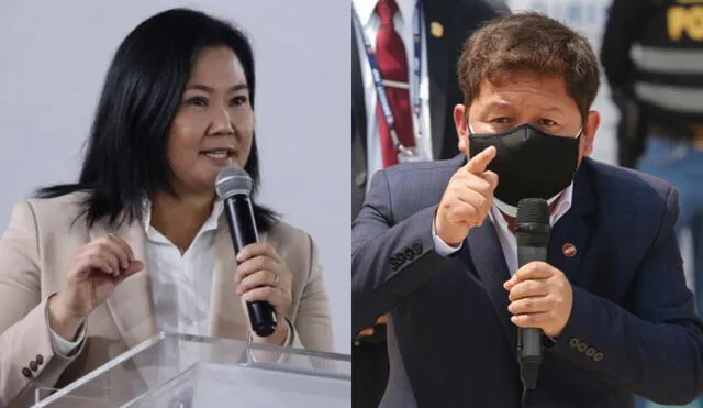 Keiko Fujimori indicó que Guido Bellido "tiene que responder" por el caso Patricia Chirinos y el gas de Camisea. Foto: composición/La República