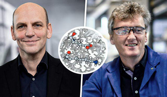Benjamin List y David MacMillan escribieron su propia historia en el Premio Nobel de Química 2021. composición/ Nobel Prize/Fotobuddy/EFE/EPA