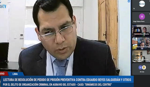 Juez Jorge Chávez Tamariz ordenó prisión preventiva para cinco implicados en el caso Los Dinámicos del Centro. Foto: captura/Ministerio Público