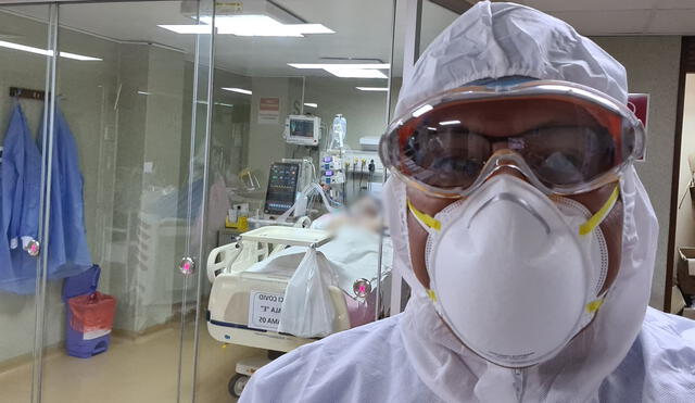 Jesús Valverde trabaja desde hace 19 años en el Hospital Dos de Mayo. Foto: Jesús Valverde - Twitter