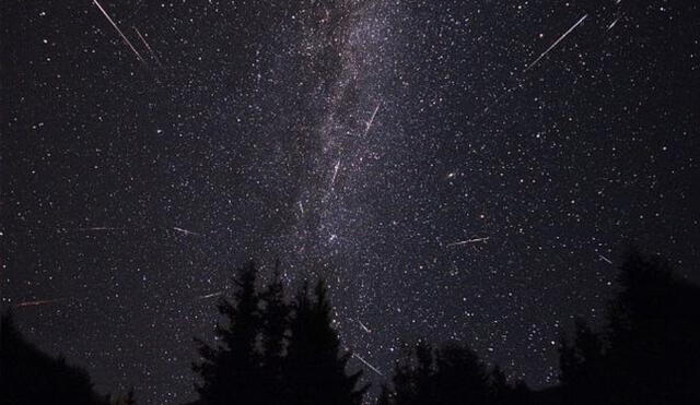 Lluvia de estrellas Dracónidas del 8 de octubre 2021. En la fotografía aparecen meteoros pasando cerca de la atmósfera terrestre. Foto: Miguel Gilarte