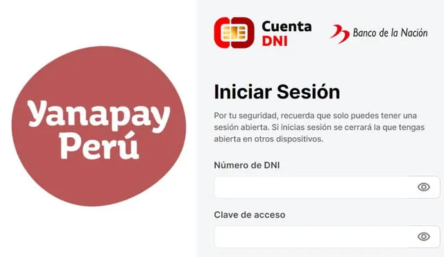 ¿Cómo crear tu cuenta DNI para cobrar el Bono Yanapay? En esta nota te lo contamos. Foto: composición/Banco de la Nación/Gobierno del Perú