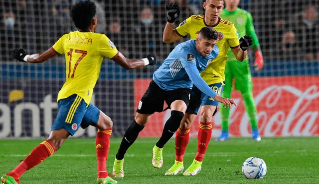 Uruguay y Colombia igualan 0-0 en el Gran Parque Central por Eliminatorias Qatar 2022. Foto: AFP
