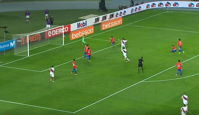 Sergio Peña marcó por primera vez en las Eliminatorias Qatar 2022. Foto: captura de video/Movistar Deportes
