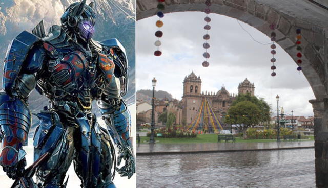 Producción de Transformers se alista para grabar en el Centro Histórico de Cusco. Foto: composición La República
