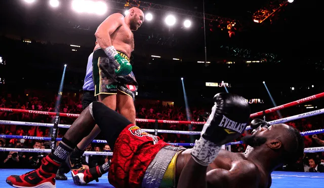 Tyson Fury se quedó con el Título Mundial WBC tras vencer al estadounidense Deontay Wilder. Foto: AFP