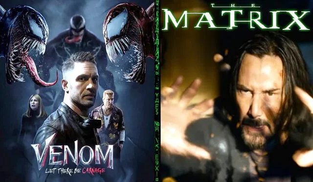 Venom 2 se ha posicionado como uno de los mejores estrenos del año. The Matrix 4 aún llegará a los cines en diciembre. Foto: composición/Sony Pictures/Warner Bros.