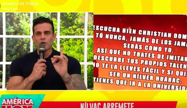 Domínguez le respondió a Nílver Huárac. Foto: captura/América TV