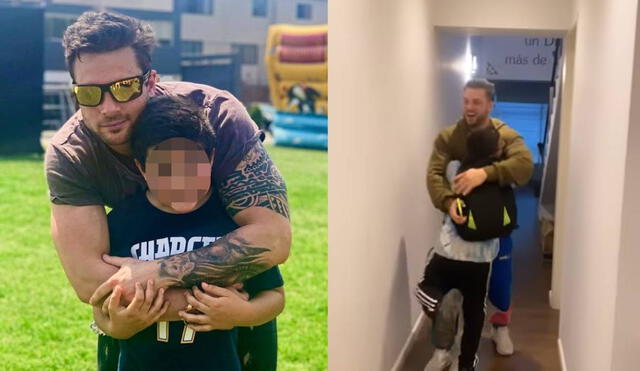 Nicola Porcella demuestra su amor por su hijo con tierno abrazo tras dejar México. Foto: composición/ Instagram