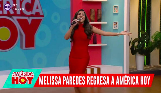 Melissa Paredes comunicó que se curó del coronavirus días atrás, al igual que su hija. Foto: captura América TV