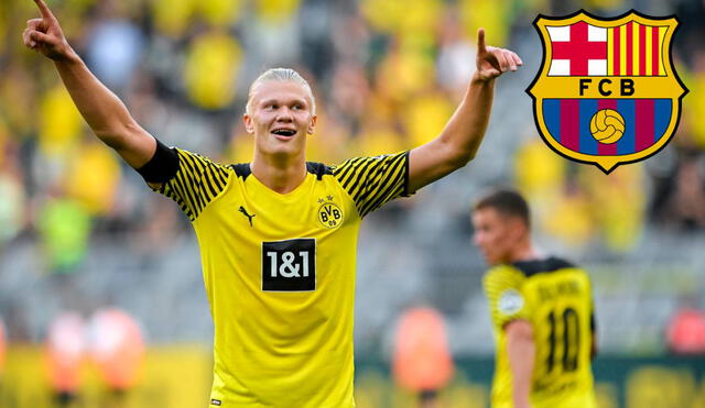 Haaland podría abandonar el Borussia Dortmund a mediados del 2022. Foto: composición EFE