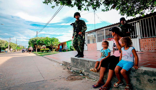 Tibú es una de las zonas más violentas del departamento del Norte de Santander, que comparte frontera con Venezuela y tiene presencia de fuerzas guerrilleras. Foto: AFP