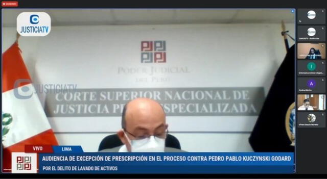 El juez Víctor Zúñiga rechazó la solicitud de PPK para que prescriban los delitos de fraude procesal y falsa declaración en su contra. Foto: captura de Justicia TV