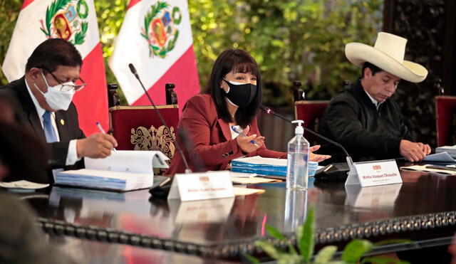 Mirtha Vásquez asumió la Presidencia del Consejo de Ministros el último miércoles tras la renuncia de Guido Bellido. Foto: Presidencia