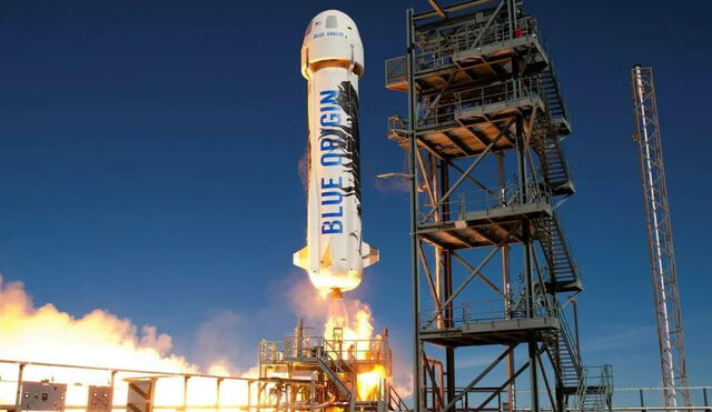 El segundo viaje con pasajeros a bordo de Blue Origin muestra la determinación de la compañía de Jeff Bezos por dominar la carrera espacial. Foto: Blue Origin