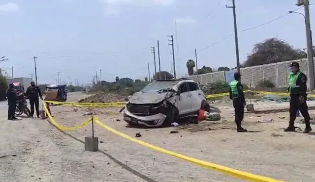 Testigos indicaron que auto de color blanco circulaba a excesiva velocidad. Foto: captura de video/Best Cable-Casma