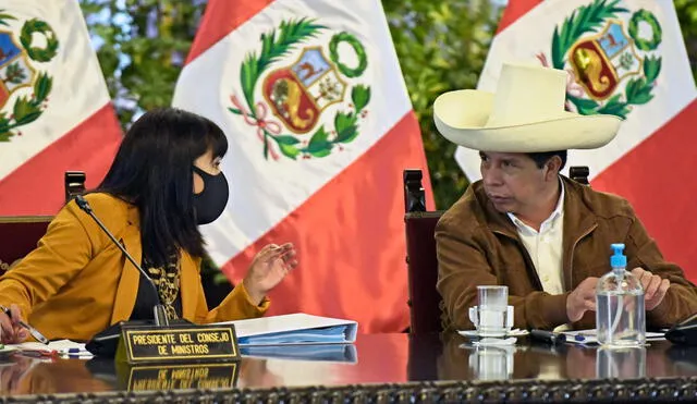 Castillo y Vásquez sostuvieron su primera reunión oficial junto con los 19 ministros de Estado. Foto: Presidencia de la República