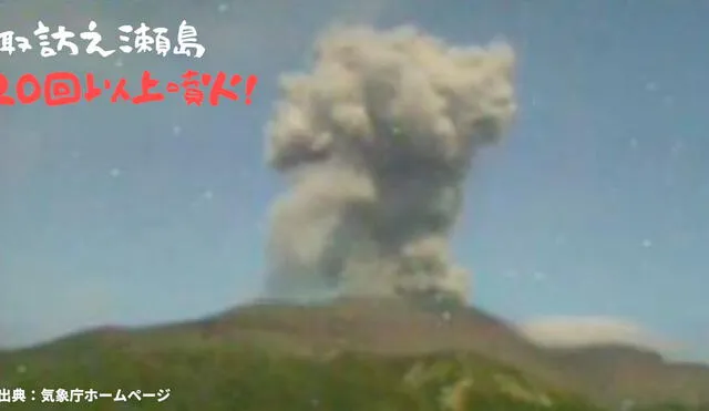 El volcán Suwanosejima es uno de los volcanes más activos del mundo y permanece en un estado de erupción de tipo estromboliano casi continua desde 1949. Foto: Twitter