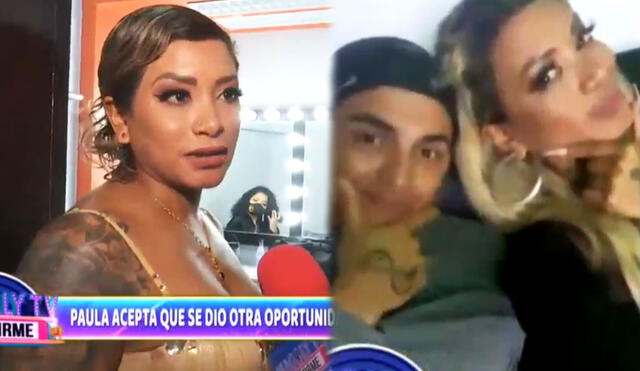 Paula Arias protagonizó una romántica foto junto con el futbolista. Foto: capturas ATV