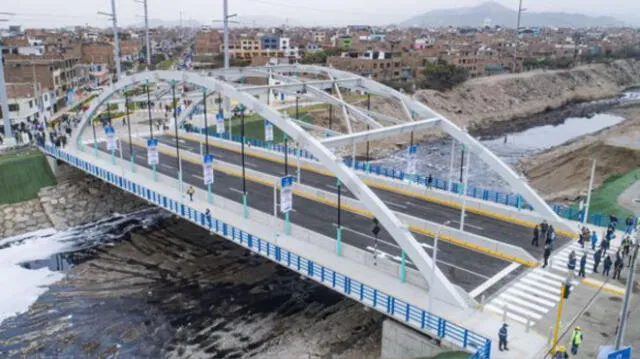 Puente recién fue inaugurado el 13 de octubre de 2021. Foto: Municipalidad de Lima