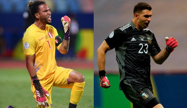 Gallese y Martínez serán titulares en el Perú vs. Argentina. Foto: EFE/AFP.