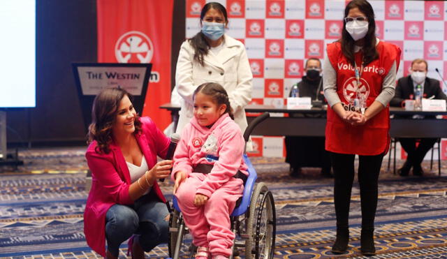 Pequeña de seis años llegó desde Huancayo para ser figura de la Teletón 2021. Foto: Carlos Felix