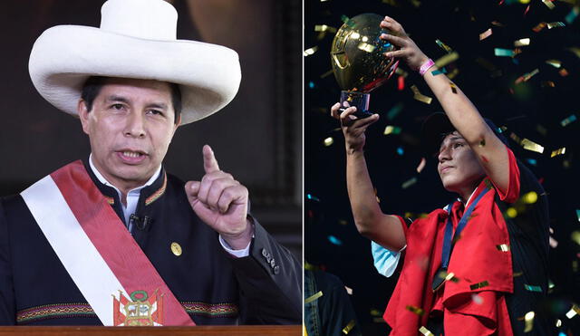 El mandatario felicitó a De la Cruz por su "digna representación" en este torneo. Foto: composición Sepres/ Balloon World Cup