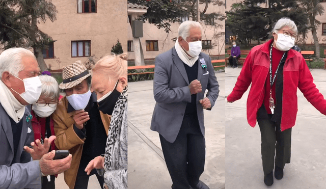 Divertidos ancianos sorprenden en TikTok con sus bailes. Foto: captura de TikTok