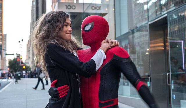 MJ y Spider-Man en Far from home. Foto: Sony Pictures
