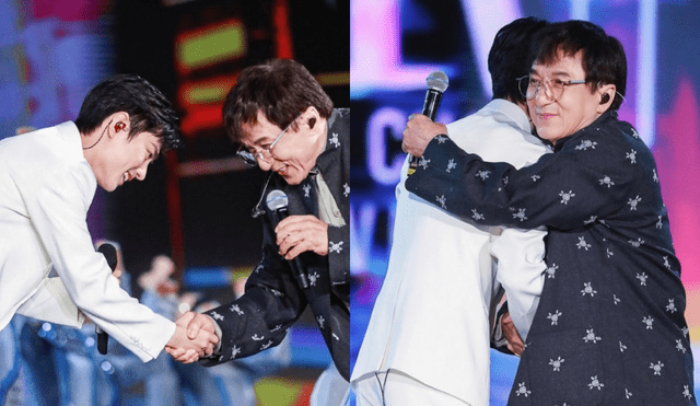 Xiao Zhan y Jackie Chan aparecieron juntos por primera vez en un escenario. Foto: composición/RedBalloon