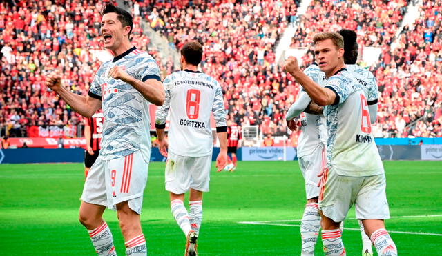 Con el triunfo ante Bayer Leverkusen, los de Bavaria se hicieron con el liderato en la Bundesliga. Foto: EFE