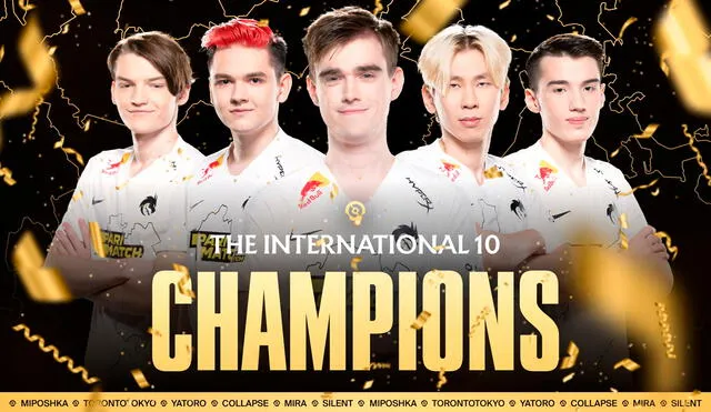PSG.LGD vuelve a perder una final del mundial de Dota 2, y Team Spirit se convierte en el campeón del The International 10. Foto: Twitter - Team Spirit