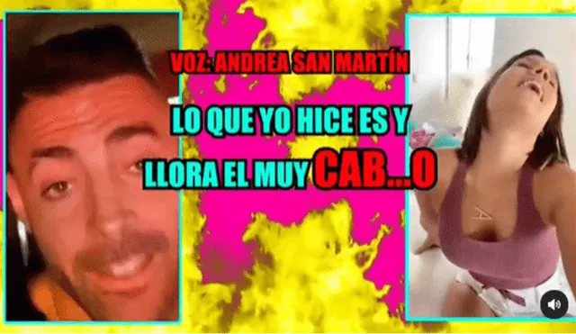 El revelador audio de Andrea San Martín llega luego de que su expareja Juan Víctor la denunciara por violencia familiar. Foto: captura Amor y fuego/Instagram