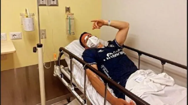 Adrián Ugarriza viene recuperándose del corte sufrido en la frente y se perdería las dos últimas fechas. Foto: Adrianuga/Instagram