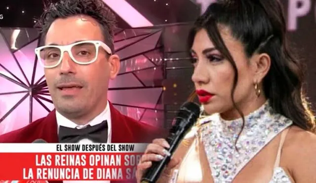 Santi Lesmes opina sobre la polémica salida de Diana Sánchez en Reinas del show. Foto: composición/ captura de América TV