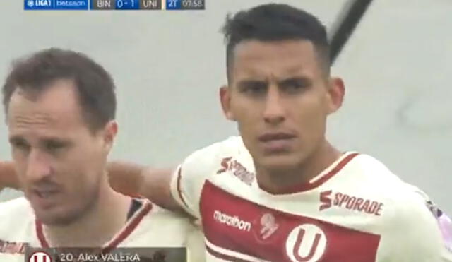 Alex Valera llegó esta temporada a Universitario. Captura: Gol Perú.